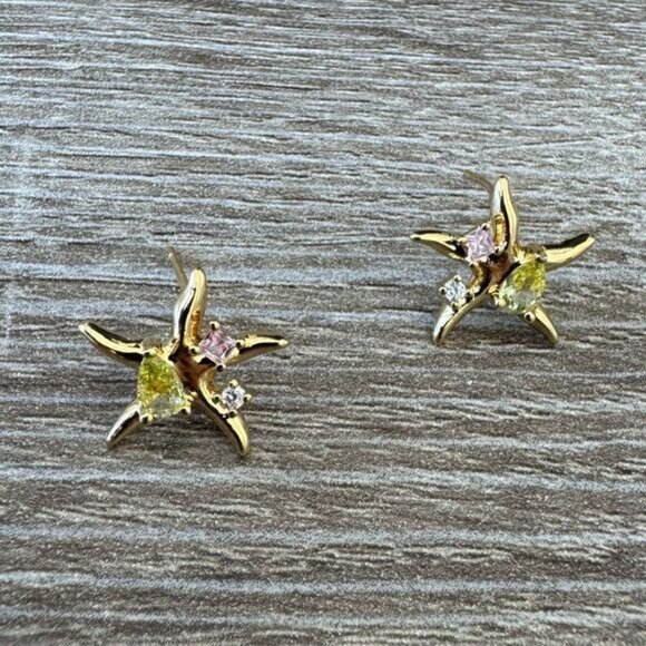 Starfish earrings A1001 - Picture 2 of 5